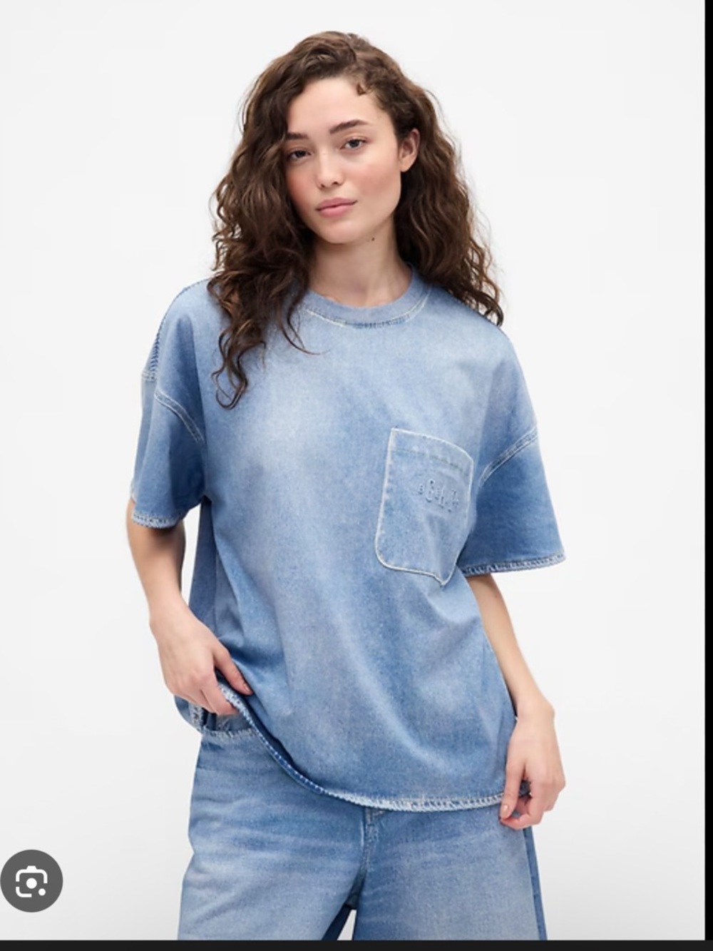 GAP x BÉIS Washed Denim Pocket Shirt Size XS/S